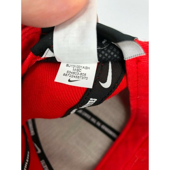 Nike True Snap Back Hat Just Do It Green Red Baseball Cap One Size - Picture 8 of 8